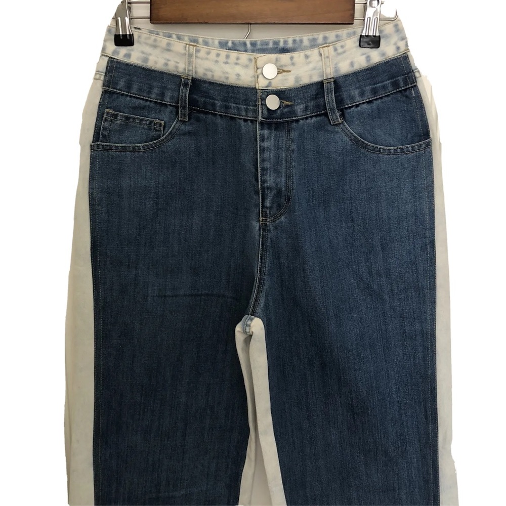 Marigold Shadows SAWAKO LOOSE DENIM WIDE LEG PANTS - Picture 4 of 11